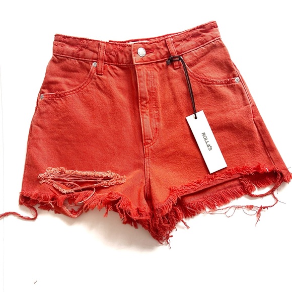 ROLLA'S Pants - Rolla's Dusters Short Layla in Blood Orange